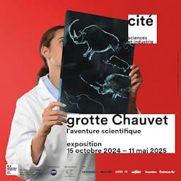 Poster image for the exhibition titled The Chauvet Cave: A Scientific Adventure